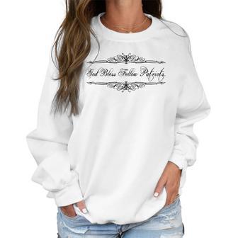 God Bless Fellow Patriots Ornate Qanon Q Women Sweatshirt | Favorety CA