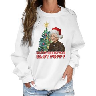 Golden Girls Sophia Merry Christmas Slut Puppy Hoodie Women Sweatshirt | Favorety DE