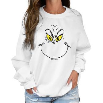 Grinch Face Grinch Christmas Women Sweatshirt | Favorety UK