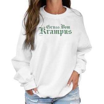 Gruss Vom Krampus Santas Demon Helper Christmas Women Sweatshirt | Favorety CA