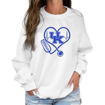 Heartbeat Love Kentucky Wildcats Nurse Women Sweatshirt | Favorety AU