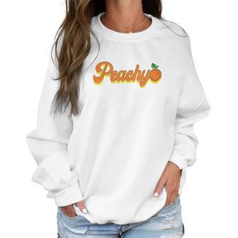 Just Peachy For Womens 70S Retro Summer Outfits Tops Peachy Graphic Women Sweatshirt | Favorety AU