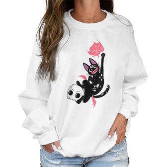 Kawaii Black Cat Pastel Goth Lovers Emo Cat Men Women T-Shirt Graphic Print Casual Unisex Tee Women Sweatshirt | Favorety DE