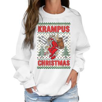 Krampus Christmas Ugly Pattern Gift Women Sweatshirt | Favorety UK