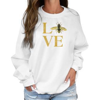 Love Bees Beekeeper Gift Cute Honey Bee Women Sweatshirt | Favorety