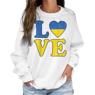 Love Support Ukraine I Stand With Ukraine Ukrainian Flag Men Women T-Shirt Graphic Print Casual Unisex Tee Women Sweatshirt | Favorety