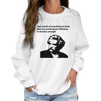 Mark Twain Whiskey Women Sweatshirt | Favorety CA