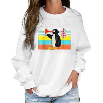 Noot Noot Motherfuckers Pingu District Vintage Women Sweatshirt | Favorety AU