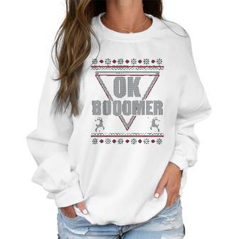 Ok Boomer Christmas Vibe Women Sweatshirt | Favorety CA