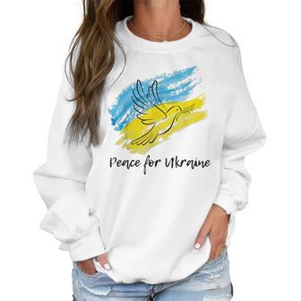 Peace For Ukraine Dove Ukraine Flag Lover Support Ukraine Men Women T-Shirt Graphic Print Casual Unisex Tee Women Sweatshirt | Favorety UK