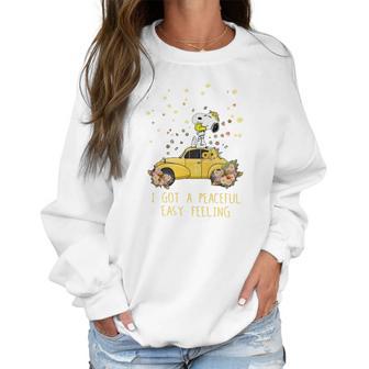 Peace Volkswagen Beetle Snoopy I Got A Peaceful Women Sweatshirt | Favorety