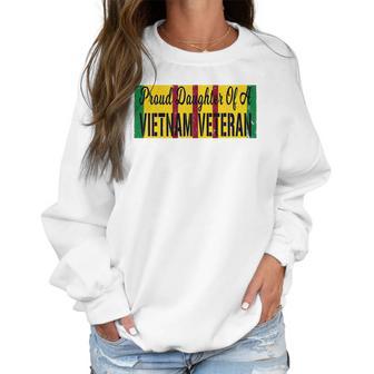 Proud Daughter Of A Vietnam Veteran Us War Service Ribbon Women Sweatshirt | Favorety AU