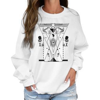 Ptah Egyptian God Sacred Geometry Science Kemetic Women Sweatshirt | Favorety UK