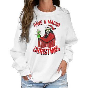 Randy Macho Man Savage Have A Macho Christmas Graphic Women Sweatshirt | Favorety UK