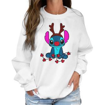 Reindeer Stitch Merry Christmas Women Sweatshirt | Favorety CA