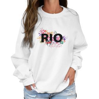 Rio De Janeiro Brazil Vacation With Tropical Hibiscus Flower Women Sweatshirt | Favorety DE