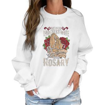 Womens Rosary Catholic Virgin Mary Women Sweatshirt | Favorety UK