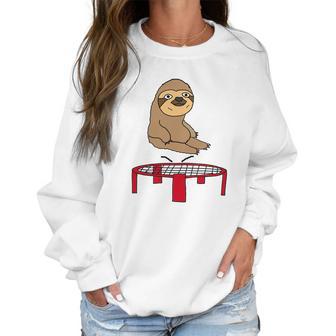 Smileteesanim Funny Sloth On Trampoline Women Sweatshirt | Favorety UK