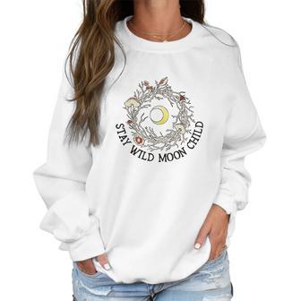 Stay Wild Moon Child And Mushroom Women Sweatshirt | Favorety DE