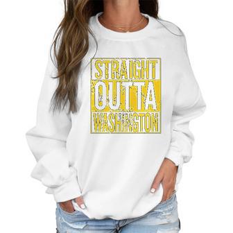 Straight Outta Arizona Hometown Pride Fantasy Football Fan Womens Sports Junior Women Sweatshirt | Favorety UK