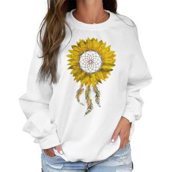 Sunflower Tribal Dreamcatcher Summer Flower Floral Design Unisex Sunflower T Sunflower Sunflower S Sunflower Gift Women Sweatshirt | Favorety