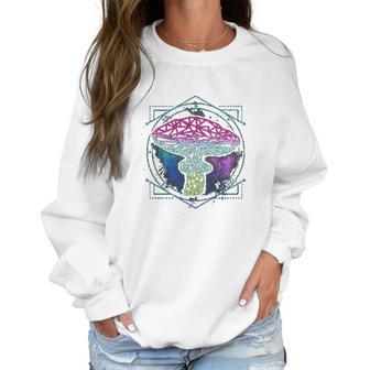 Trippy Sacred Geometry Mushroom Women Sweatshirt | Favorety AU