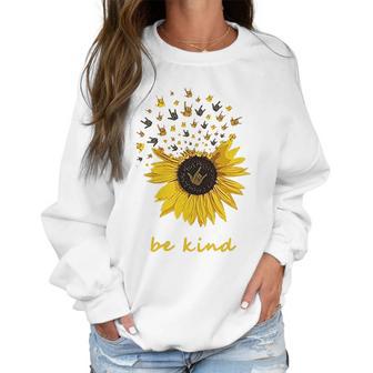 Trish Lucia Sunflower Be Kind Women Sweatshirt | Favorety AU