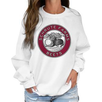 Ugp Campus Apparel Schrute Farms Beets Funny Tv Show Women Sweatshirt | Favorety CA