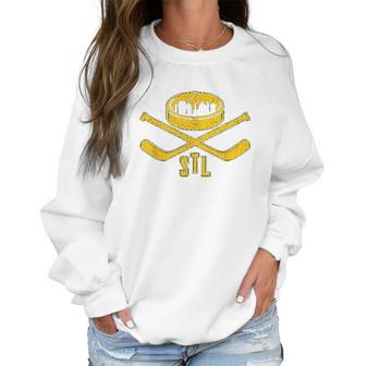 Vintage St Louis Missouri Skyline Style Hockey Retro Women Sweatshirt | Favorety CA