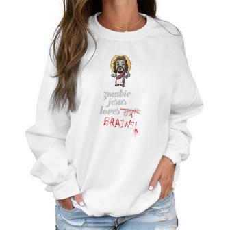 Zombie Jesus Loves You Meme Women Sweatshirt | Favorety AU