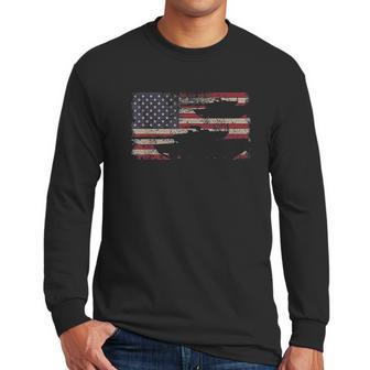 Abrams Battle Tank Usa Flag Gift Men Long Sleeve Tshirt | Favorety