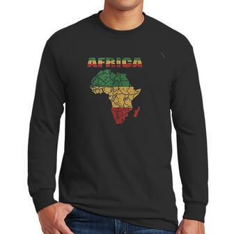 African Continent Afro American Reggae Flag Men Long Sleeve Tshirt | Favorety DE