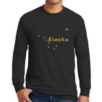 Alaska State Flag Astrology Big Dipper Polaris Men Long Sleeve Tshirt | Favorety