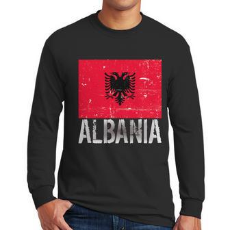 Albania Flag Albanians Soccer Football Team Men Long Sleeve Tshirt | Favorety CA