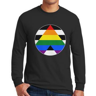 Ally Flag Circle Pyramid Pride Men Long Sleeve Tshirt | Favorety DE