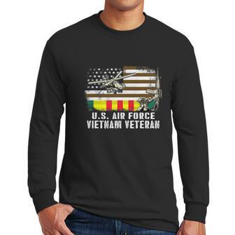 America Flag Us Air Force Vietnam Veteran Usaf Vet Graphic Design Printed Casual Daily Basic Men Long Sleeve Tshirt | Favorety CA