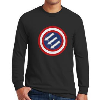 American Iron Front Retro Vintage Symbol Usa Flag Gifts Men Long Sleeve Tshirt | Favorety CA