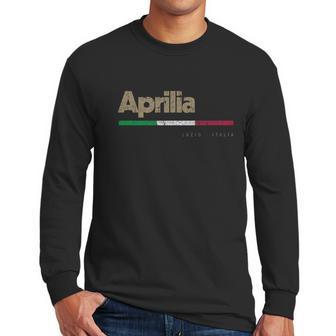 Aprilia Italian City Retro Flag Italy Gift Graphic Design Printed Casual Daily Basic Men Long Sleeve Tshirt | Favorety