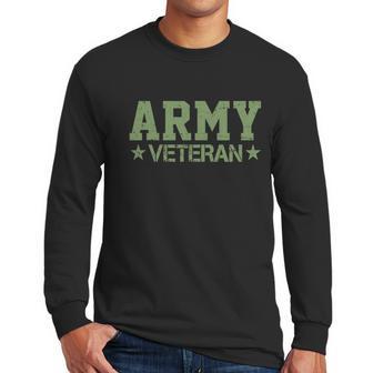 Army Veteran Distress Logo Graphic Design Printed Casual Daily Basic Men Long Sleeve Tshirt | Favorety AU