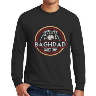 Baghdad Summer Camp Iraq War Veteran Military T-Shirt Men Long Sleeve Tshirt | Favorety