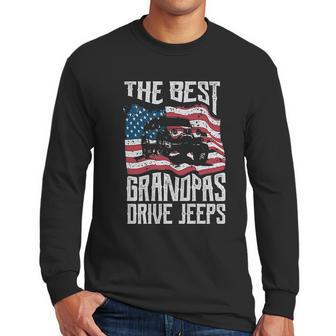 Best Grandpa Drivie Jeep Vintage New Design Men Long Sleeve Tshirt | Favorety UK