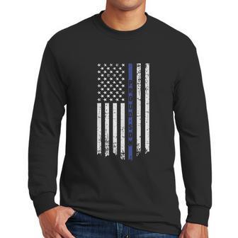 Big Boys Proud Son Thin Blue Line Flag Youth Men Long Sleeve Tshirt | Favorety