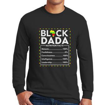 Black Dada Nutritional Facts King Dad Juneteenth 1865 Men Long Sleeve Tshirt | Favorety CA