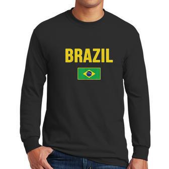 Brasil Brazilian Flag Brazil Souvenir Gift Camiseta Men Long Sleeve Tshirt | Favorety UK