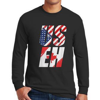 Canadian Flag American Usa Useh Canada Men Long Sleeve Tshirt | Favorety CA