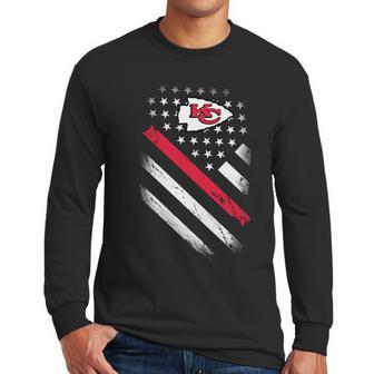 Chiefs American Flag Men Long Sleeve Tshirt | Favorety