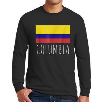 Columbia Flag Proud Men Long Sleeve Tshirt | Favorety AU