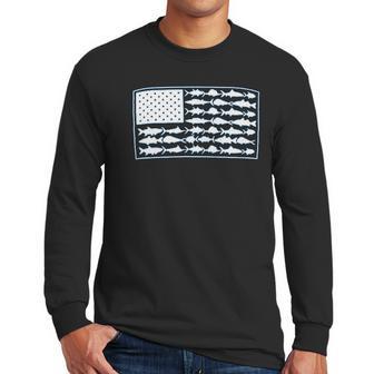 Columbia Pfg Americana Saltwater Fish Flag Men Long Sleeve Tshirt | Favorety UK