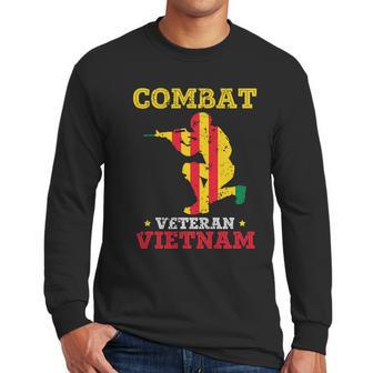 Combat Veteran Vietnam Us Army Veteran Day Army Graphic Design Printed Casual Daily Basic Men Long Sleeve Tshirt | Favorety DE