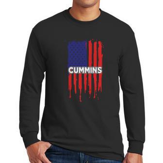 Cummins Usa Flag Tshirt Men Long Sleeve Tshirt | Favorety CA